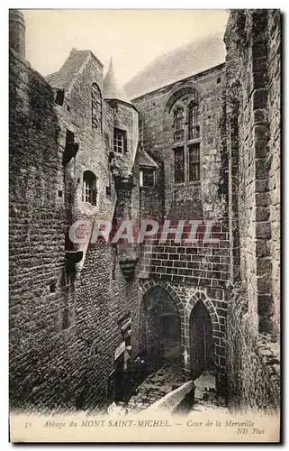 Ansichtskarte AK Le Mont St Michel Abbaye du Cour de la Merveille