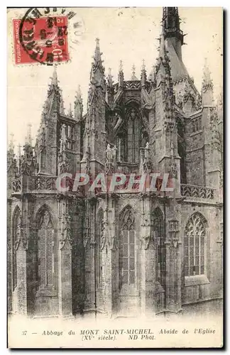 Cartes postales Le Mont St Michel Abbaye du Abside de L'Eglise