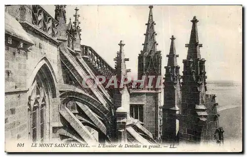 Cartes postales Le Mont St Michel L&#39Escalier de Dentelles en Granit