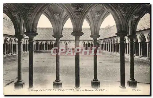 Ansichtskarte AK Le Mont St Michel Abbaye du Les Galeries du Cloitre