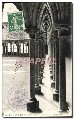 Cartes postales Le Mont Saint Michel Le Cloitre Colonnades