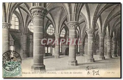 Cartes postales Abbaye du Mont Saint Michel La Salle des Chevaliers