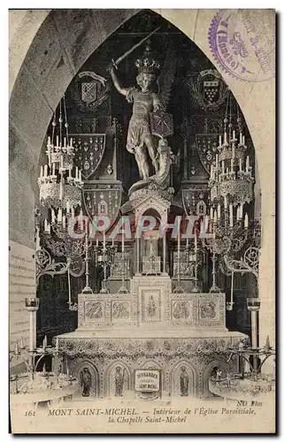 Cartes postales Mont Saint Michel Interieur de I'Eglise Paroissiale la Chapelle Saint Michel