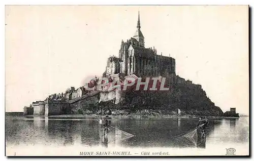 Cartes postales Mont Saint Michel Cote du nord est Pecheurs