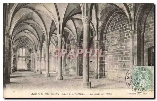 Ansichtskarte AK Abbaye du Mont Saint Michel La Salle des Hotes