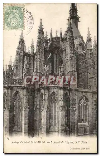 Cartes postales Abbaye du Mont Saint Michel L'Abside de I'Eglise