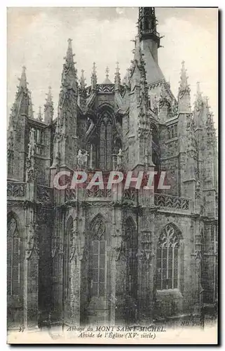 Cartes postales Abbaye du Mont Saint Michel Abside de I&#39Eglise