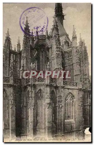 Cartes postales Abbaye du Mont Saint Michel Abside de I&#39Eglise