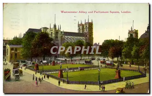 Cartes postales Westminster Abbey And Parliament Square London