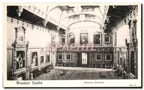 Ansichtskarte AK Windsor Castle Waterloo Chamber