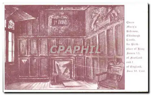 Cartes postales Queen Mary&#39s bedroom Edinburgh castle