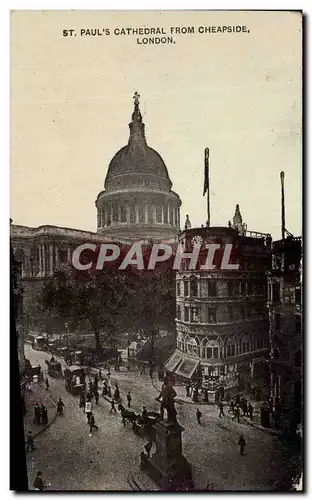 Cartes postales St Paul&#39s Cathedral From Cheapside London