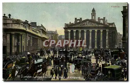 Cartes postales London Royal Exchange Bank Of England