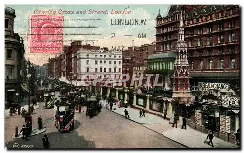 Cartes postales Charing Cross And Strand London