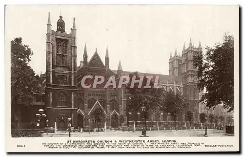 Cartes postales St Margarets Church & Westminster Abbey London