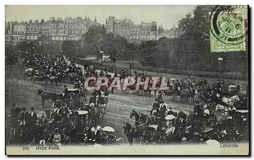 Cartes postales Hyde Park London Chevaux