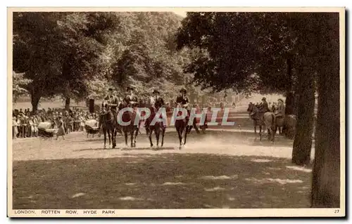 Ansichtskarte AK London Rotten Row Hyde Park Chevaux