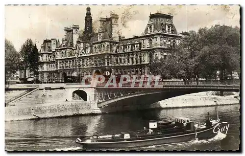 Cartes postales Paris Ses Merveilles L'Hotel de Ville et le pont d'Arcole