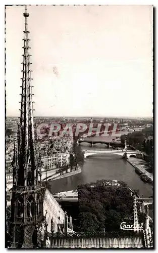 Cartes postales Paris Le Fleche de Notre Dame et le Seine