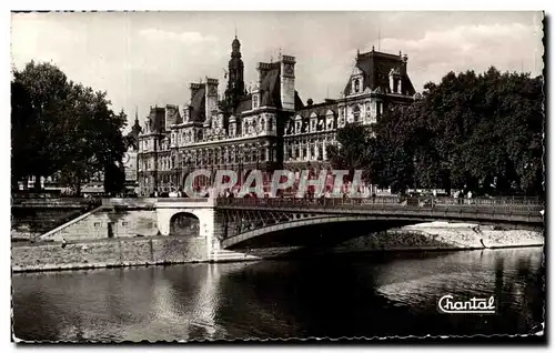 Cartes postales Paris L&#39Hotel De Ville Et Le Pont d&#39Arcole