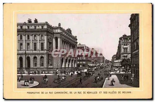 Ansichtskarte AK Perspective De La Rue Cannebiere De La De Noailles et Des Allees De Meilhan Marseille