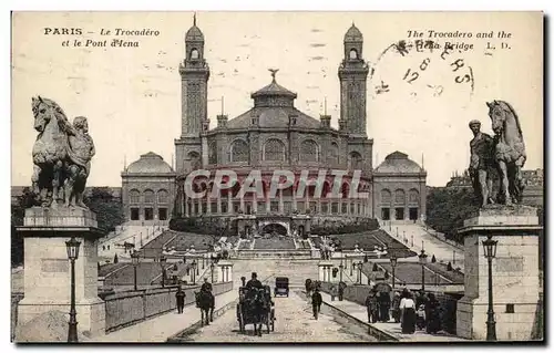 Ansichtskarte AK Paris Le Trocadero et le Pont d&#39Iena