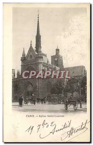 Cartes postales Paris Eglise Saint Laurent