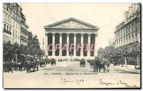 Cartes postales Paris Eglise de la Madeleine