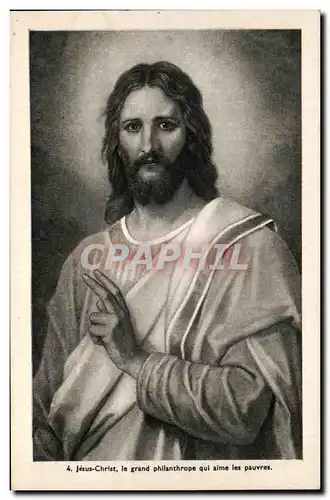 Cartes postales Jesus Christ le Grand Philanthrope qui aime les Pauvres