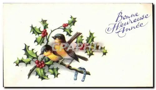 Cartes postales Bonne Heureuse Annee oiseaux