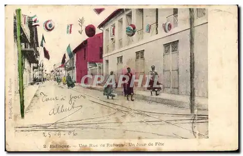 Cartes postales Rufisque Une Rue de Rufisque Un Jour de Fete Senegal