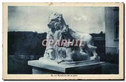 Cartes postales Le Symbole de la Paix Lion Loup