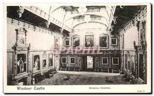 Ansichtskarte AK Windsor Castle Waterloo Chamber