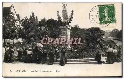 Cartes postales Lourdes La Vierge Couronnce