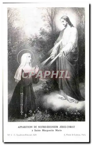 Cartes postales Apparition De Notre Deigneur Jesus Christ a Sainte Marguerite Marie