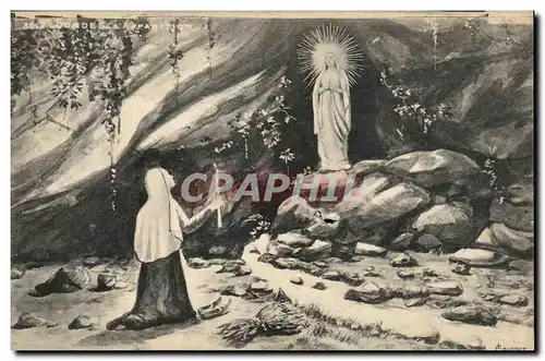 Cartes postales lourdes L&#39apparition