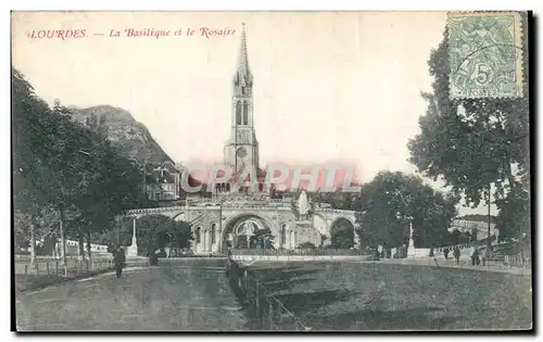 Cartes postales Lourdes La Basilique et le Rosaire