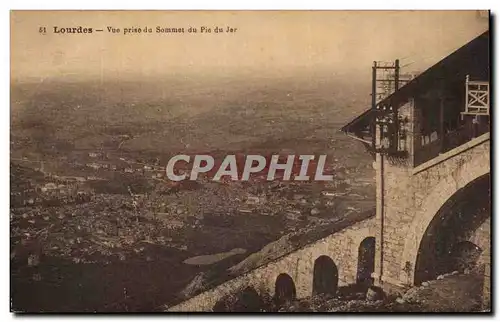 Cartes postales Lourdes Vue prise du Sommet du Pic du Jer