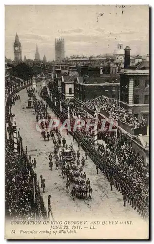 Cartes postales Coronation of King George v and Queen Mary London