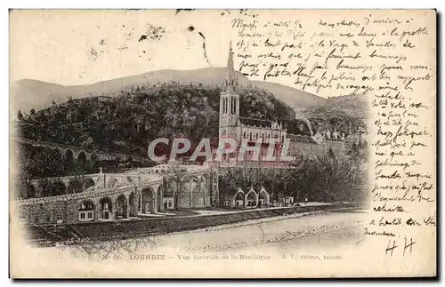 Ansichtskarte AK Lourdes Vue laterale de la Basilique