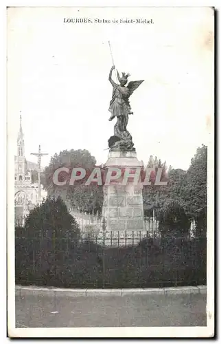 Cartes postales Lourdes Statue de Saint Michel