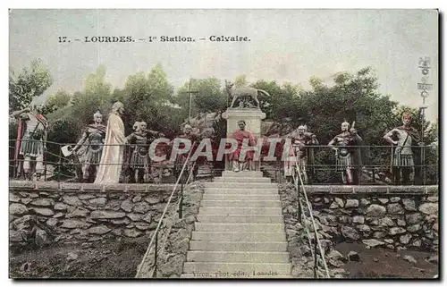 Cartes postales Lourdes 1er Station Calvaire