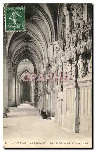 Ansichtskarte AK Chartres La Cathedrale Tour du Choeur