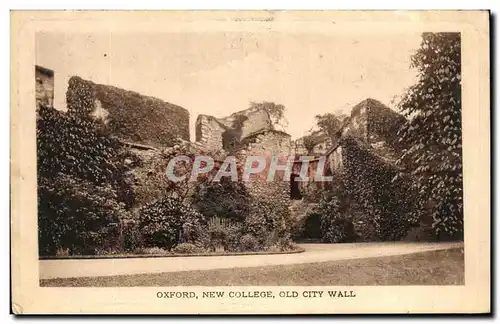 Cartes postales Oxford New College Old City Wall