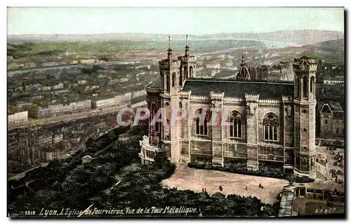 Ansichtskarte AK L&#39Eglise de Fourvieres Vue de la Tour Metallique Lyon