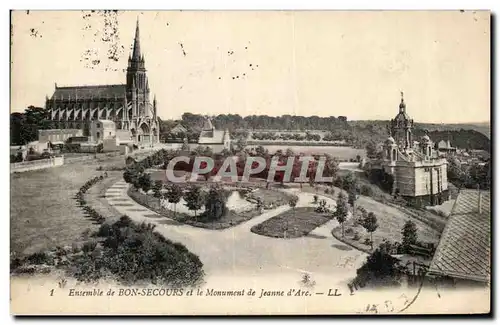 Cartes postales Ensemble de Bon Secours et le Monument de Jeanne d&#39Arc