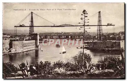 Ansichtskarte AK Marseille Entree du Vieux Port et le Pont Transbordeur