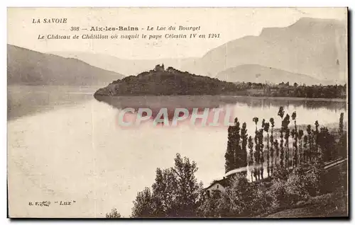 Ansichtskarte AK Savoie Aix les Bains Le Lac du Bourget Le Chateau de Chatillon