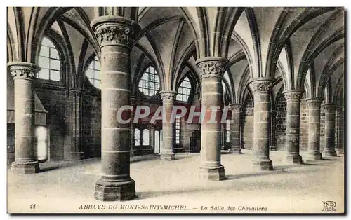 Cartes postales Abbaye Du mont Saint Michel La Salle Des Chevaliers