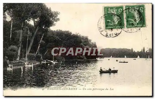Cartes postales Enghien Les Bains Un Coin Pittoresque Du Lac